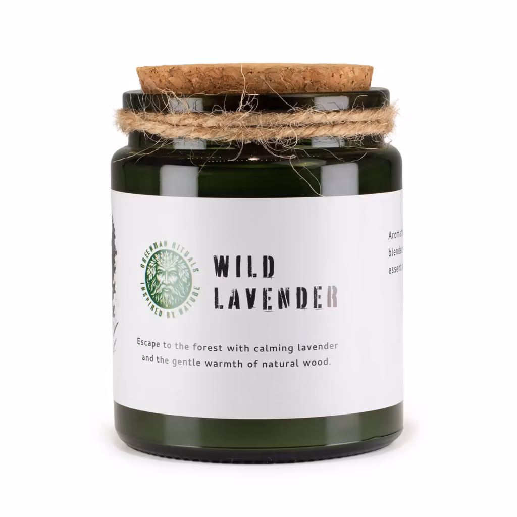 Greenman Woodwick Soy Candle – Wild Lavender | www.artisangoods.co.uk