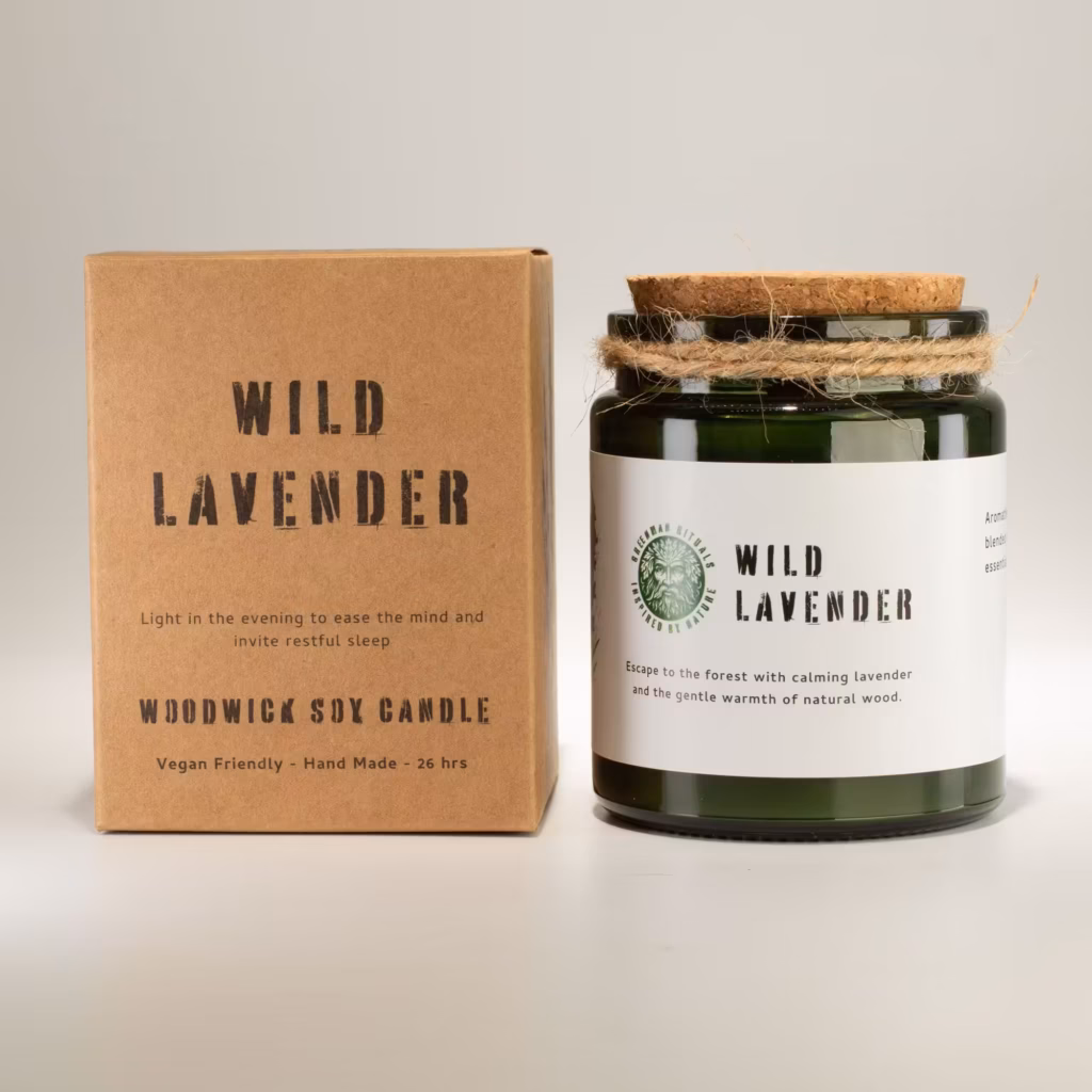 Greenman Woodwick Soy Candle – Wild Lavender | www.artisangoods.co.uk 2