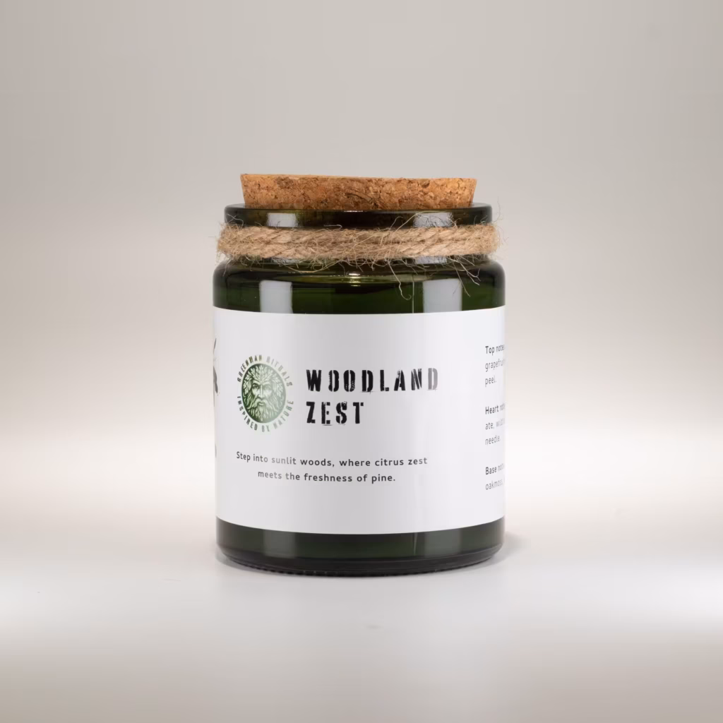 Greenman Woodwick Soy Candle – Woodland Zest | www.artisangoods.co.uk 3