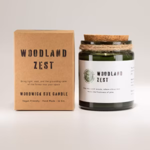 Greenman Woodwick Soy Candle – Woodland Zest | www.artisangoods.co.uk 3