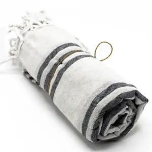 Hamman Spa Towel – Charcoal – 90x170cm | www.artisangoods.co.uk 3