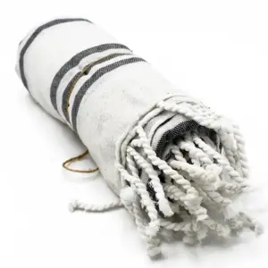 Hamman Spa Towel – Charcoal – 90x170cm | www.artisangoods.co.uk 2