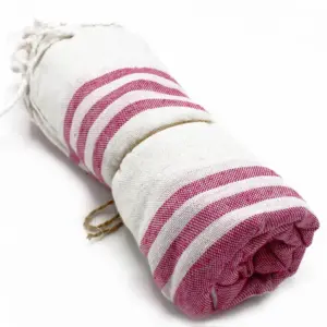 Hamman Spa Towel – Sunset Pink – 90x170cm | www.artisangoods.co.uk 3