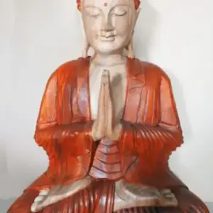 Hand Carved Buddha Statue – 30cm Welcome | www.artisangoods.co.uk 2