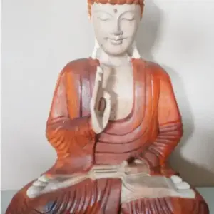 Hand Carved Buddha Statue – 40cm Teaching Transmission | www.artisangoods.co.uk 2