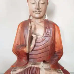 Hand Carved Buddha Statue – 60cm Teaching Transmission | www.artisangoods.co.uk 2