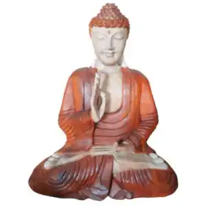 Hand Carved Buddha Statue – 60cm Teaching Transmission | www.artisangoods.co.uk 1