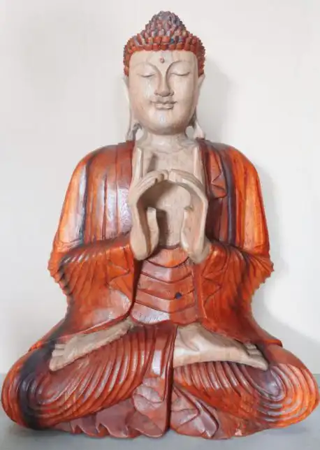 Hand Carved Buddha Statue – 60cm Two Hands | www.artisangoods.co.uk 3 Hand Carved Buddha Statue – 60cm Two Hands | www.artisangoods.co.uk 2