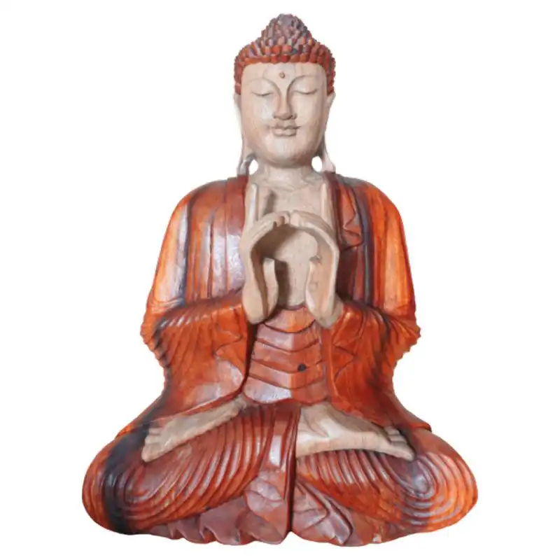 Hand Carved Buddha Statue – 60cm Two Hands | www.artisangoods.co.uk 2 Hand Carved Buddha Statue – 60cm Two Hands | www.artisangoods.co.uk 1