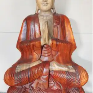 Hand Carved Buddha Statue – 80cm Welcome | www.artisangoods.co.uk 1