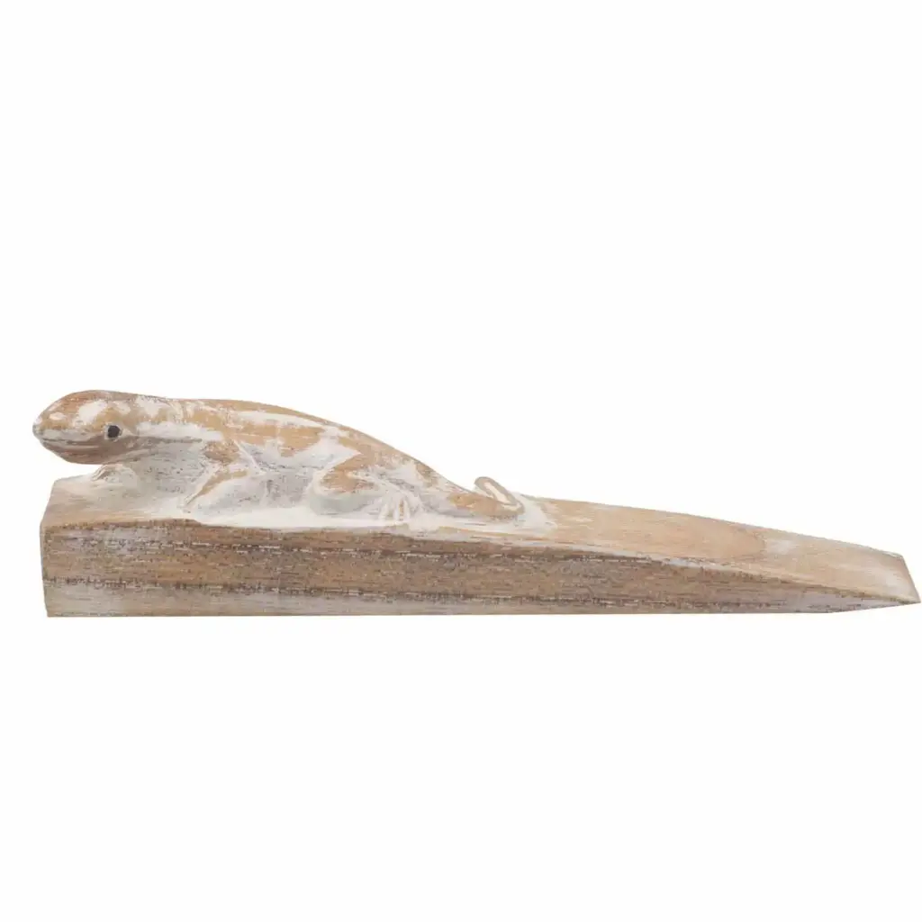 Hand carved Doorstop – Gecko | www.artisangoods.co.uk