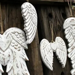Hand Crafted Double Angel Wing & Heart – 24cm | www.artisangoods.co.uk 6