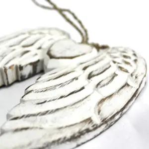 Hand Crafted Double Angel Wing & Heart – 24cm | www.artisangoods.co.uk 2