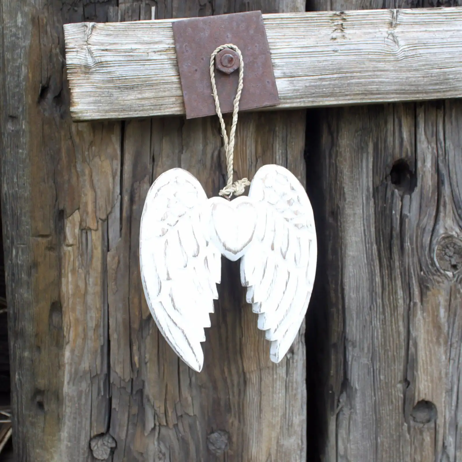 Hand Crafted Small Double Angel Wing & Heart – 15cm | www.artisangoods.co.uk 4 Hand Crafted Small Double Angel Wing & Heart – 15cm | www.artisangoods.co.uk 3