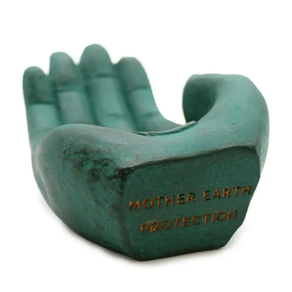 Hand Incense Burner – Earth Protect (green) | www.artisangoods.co.uk 3