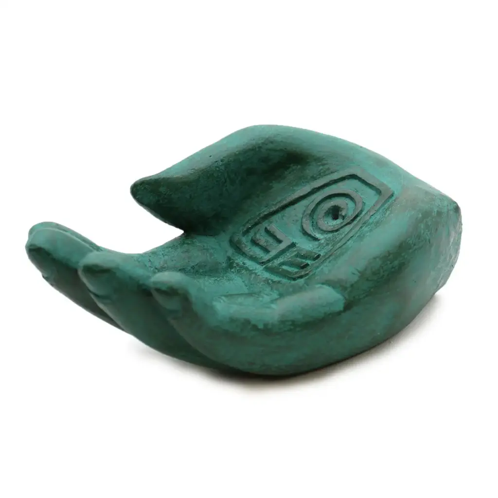 Hand Incense Burner – Earth Protect (green) | www.artisangoods.co.uk 2
