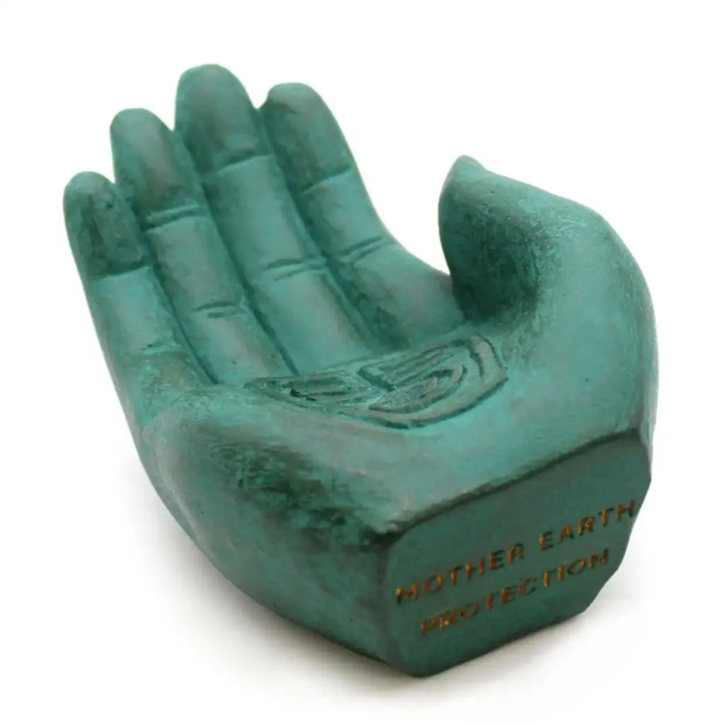 Hand Incense Burner – Earth Protect (green) | www.artisangoods.co.uk