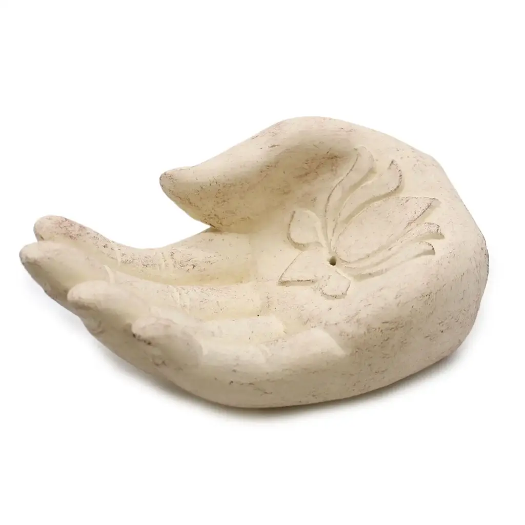Hand Incense Burner – Lotus (white) | www.artisangoods.co.uk 4