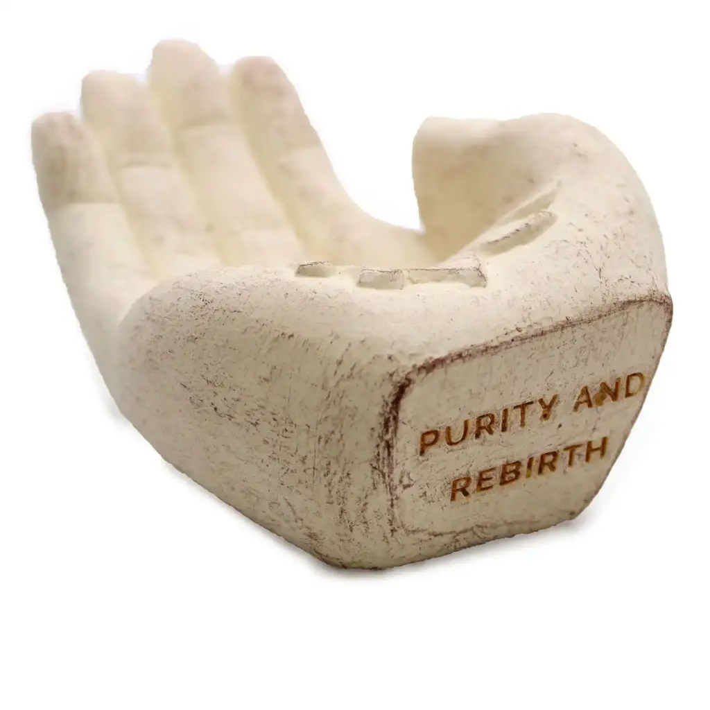 Hand Incense Burner – Lotus (white) | www.artisangoods.co.uk 2