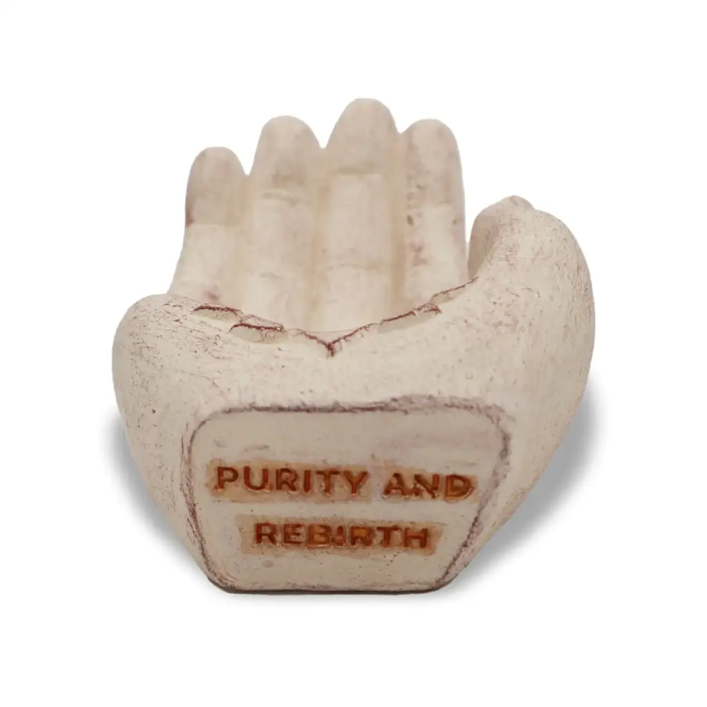 Hand Incense Burner – Lotus (white) | www.artisangoods.co.uk