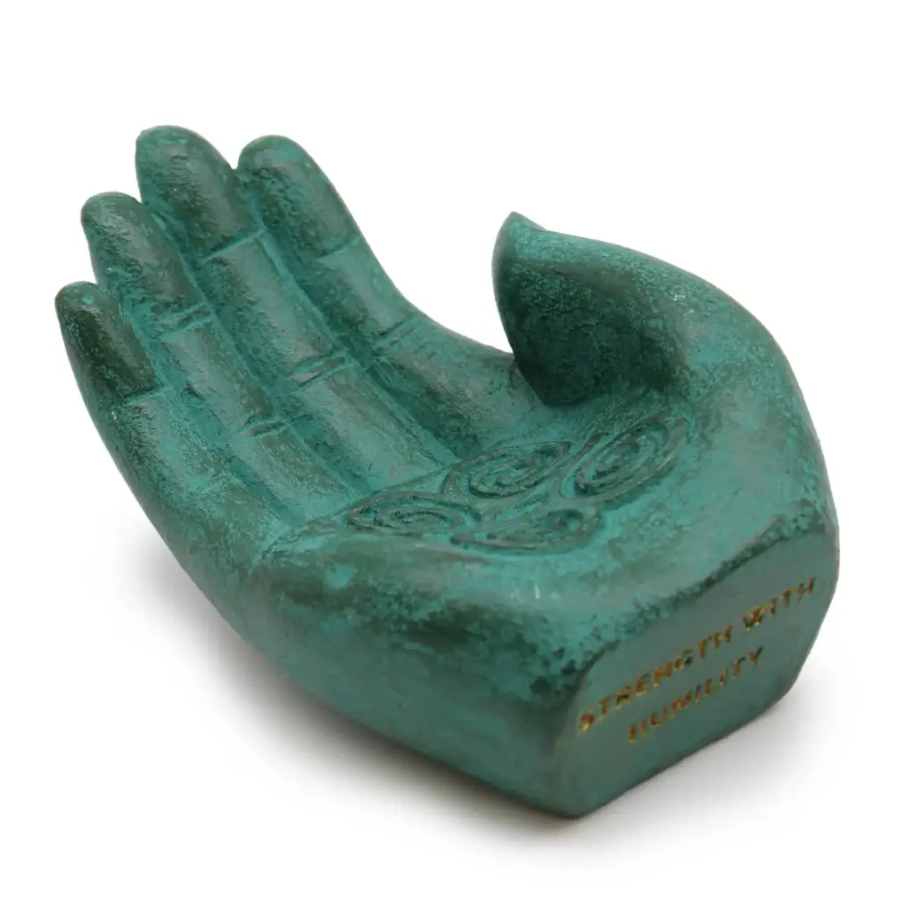 Hand Incense Burner – Strength (green) | www.artisangoods.co.uk
