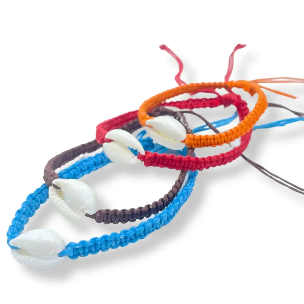 Handmade Friendship Bracelets – Cowrie Chums Shell (asst) | www.artisangoods.co.uk 2