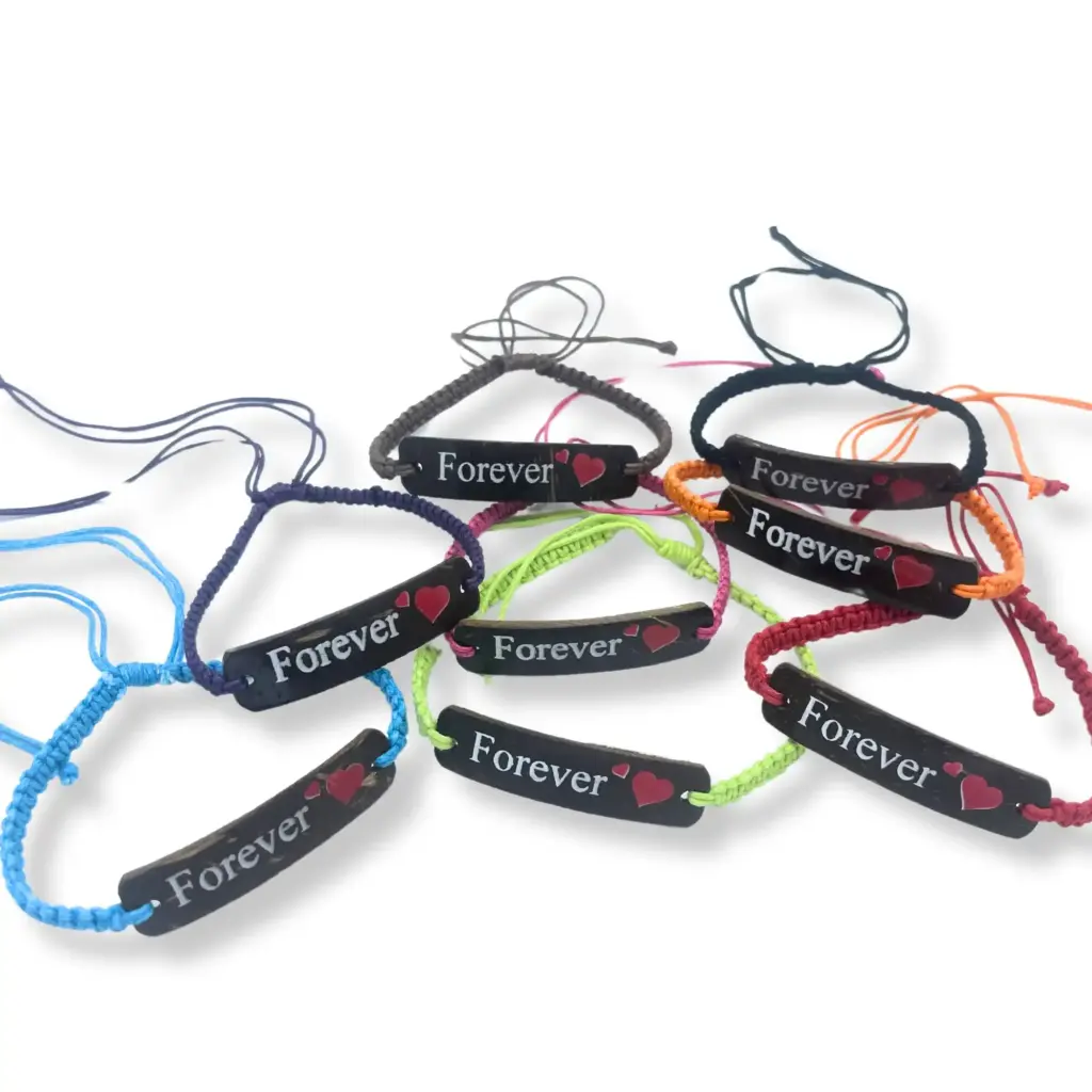 Handmade Friendship Bracelets – Friends Coconut Print (asst) | www.artisangoods.co.uk 9