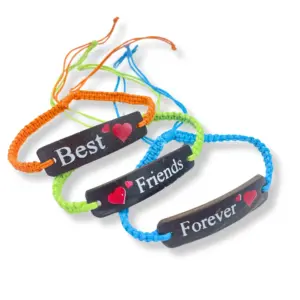 Handmade Friendship Bracelets – Friends Coconut Print (asst) | www.artisangoods.co.uk 6