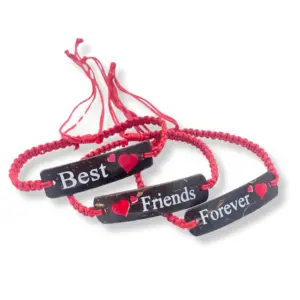 Handmade Friendship Bracelets – Friends Coconut Print (asst) | www.artisangoods.co.uk 3