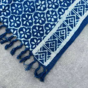 Handmade Indigo Runner – 170x60cm – Madjid Tiles | www.artisangoods.co.uk 2