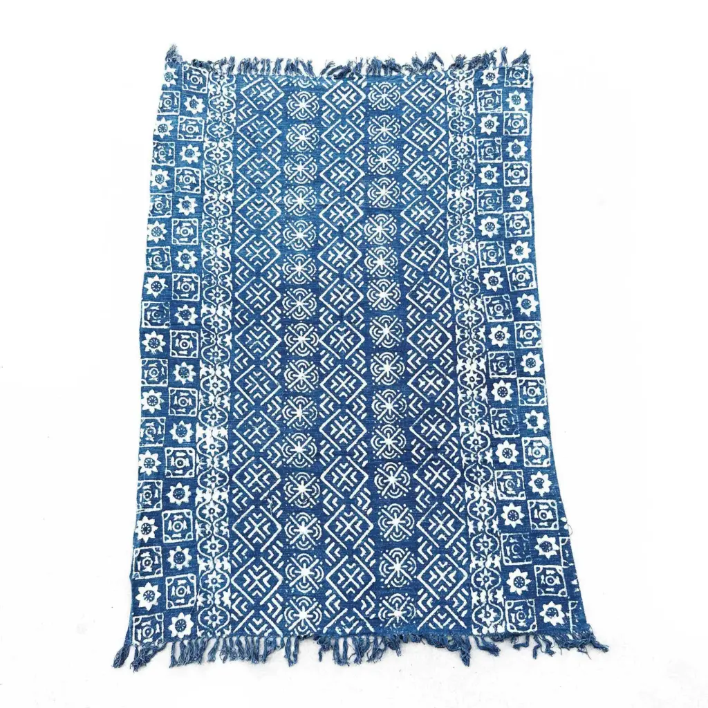Handmade Indigo Throw – 170x120cm – Desi Stripes | www.artisangoods.co.uk 2 Handmade Indigo Throw – 170x120cm – Desi Stripes | www.artisangoods.co.uk 2