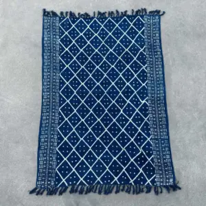 Handmade Indigo Throw – 170x120cm – Midnight Heerak | www.artisangoods.co.uk 4