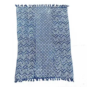 Handmade Indigo Throw – 170x120cm – Namoona Waves | www.artisangoods.co.uk 2