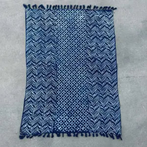Handmade Indigo Throw – 170x120cm – Namoona Waves | www.artisangoods.co.uk 4