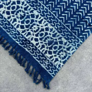 Handmade Indigo Throw – 170x120cm – Seedha Arrows | www.artisangoods.co.uk 3