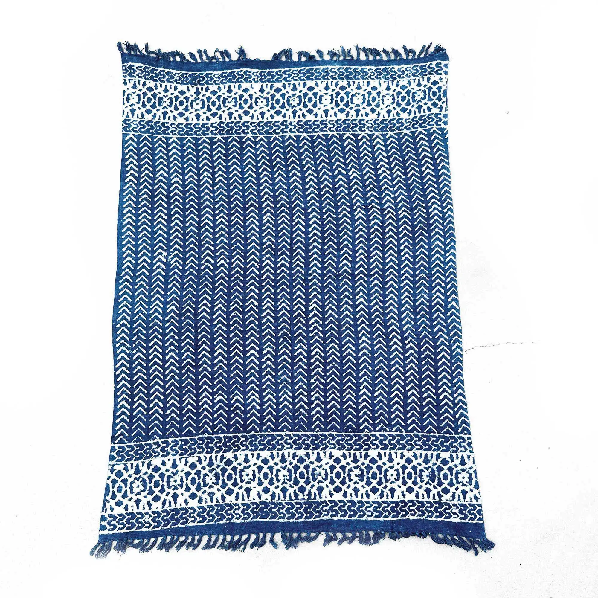 Handmade Indigo Throw – 170x120cm – Seedha Arrows | www.artisangoods.co.uk 3 Handmade Indigo Throw – 170x120cm – Seedha Arrows | www.artisangoods.co.uk 2