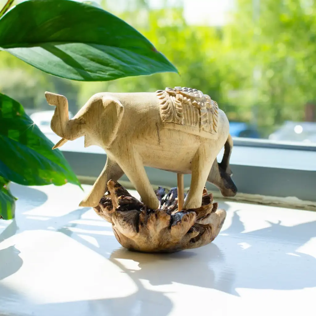 Handmade Parasite Wood Art Carving – Elephant Walking | www.artisangoods.co.uk 2 Handmade Parasite Wood Art Carving – Elephant Walking | www.artisangoods.co.uk 2