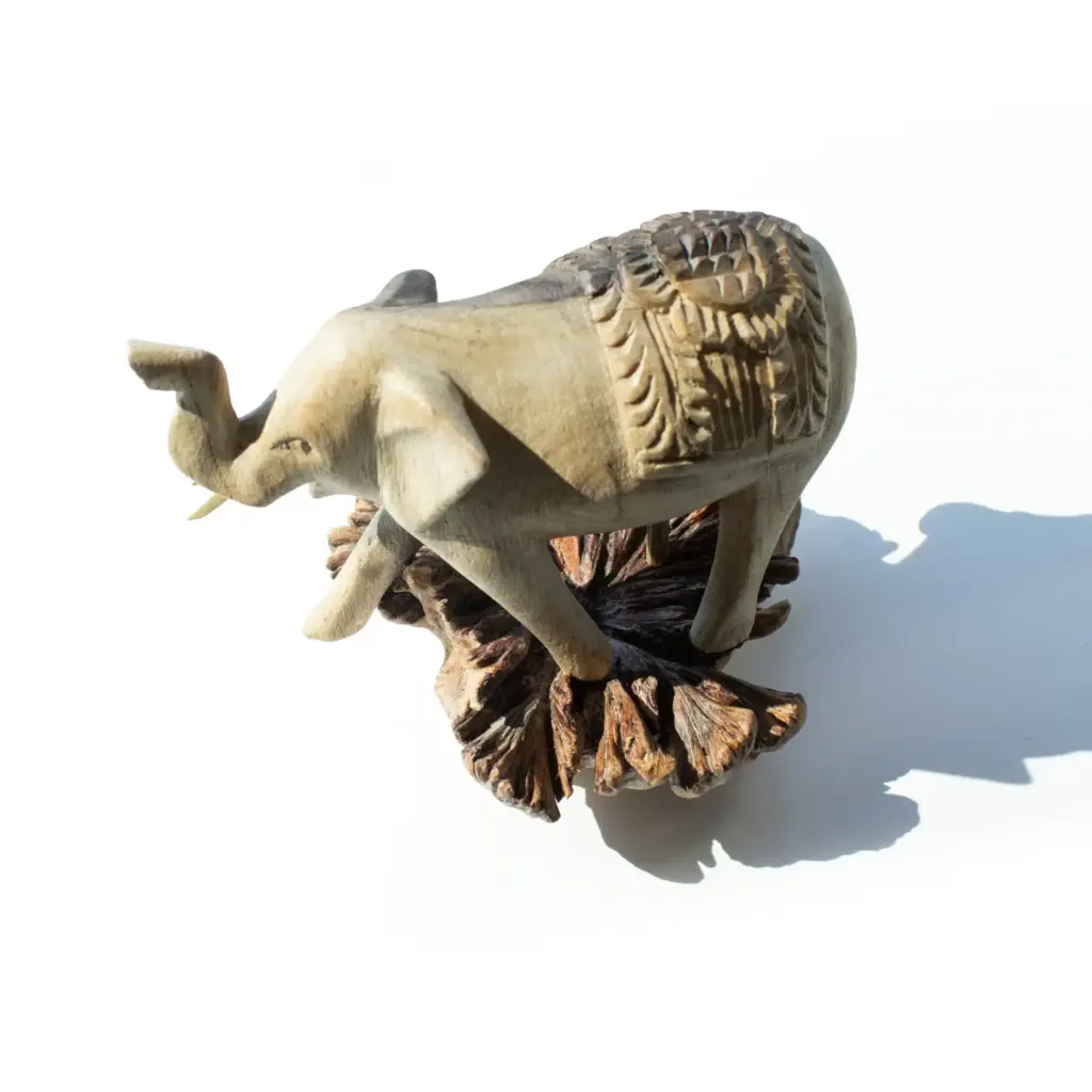 Handmade Parasite Wood Art Carving – Elephant Walking | www.artisangoods.co.uk Handmade Parasite Wood Art Carving – Elephant Walking | www.artisangoods.co.uk