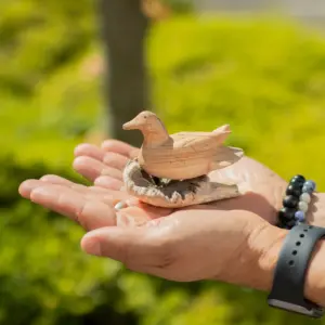 Handmade Parasite Wood Art Carving – Wild Duck Resting | www.artisangoods.co.uk 3