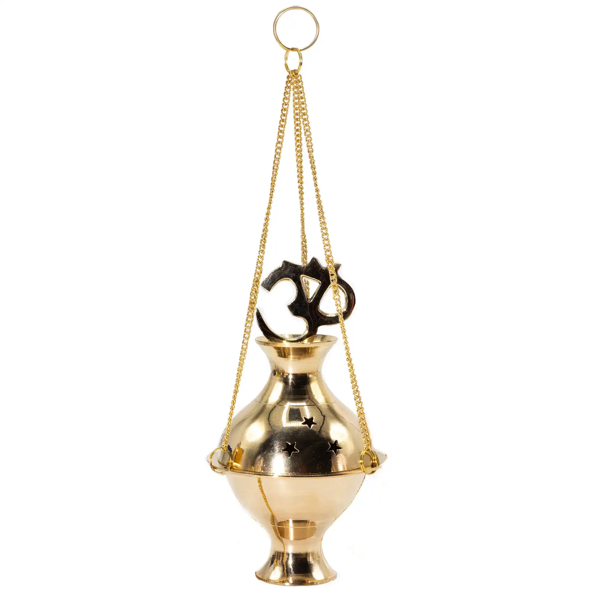 Hanging Brass Incense Burner – Om | www.artisangoods.co.uk 2 Hanging Brass Incense Burner – Om | www.artisangoods.co.uk
