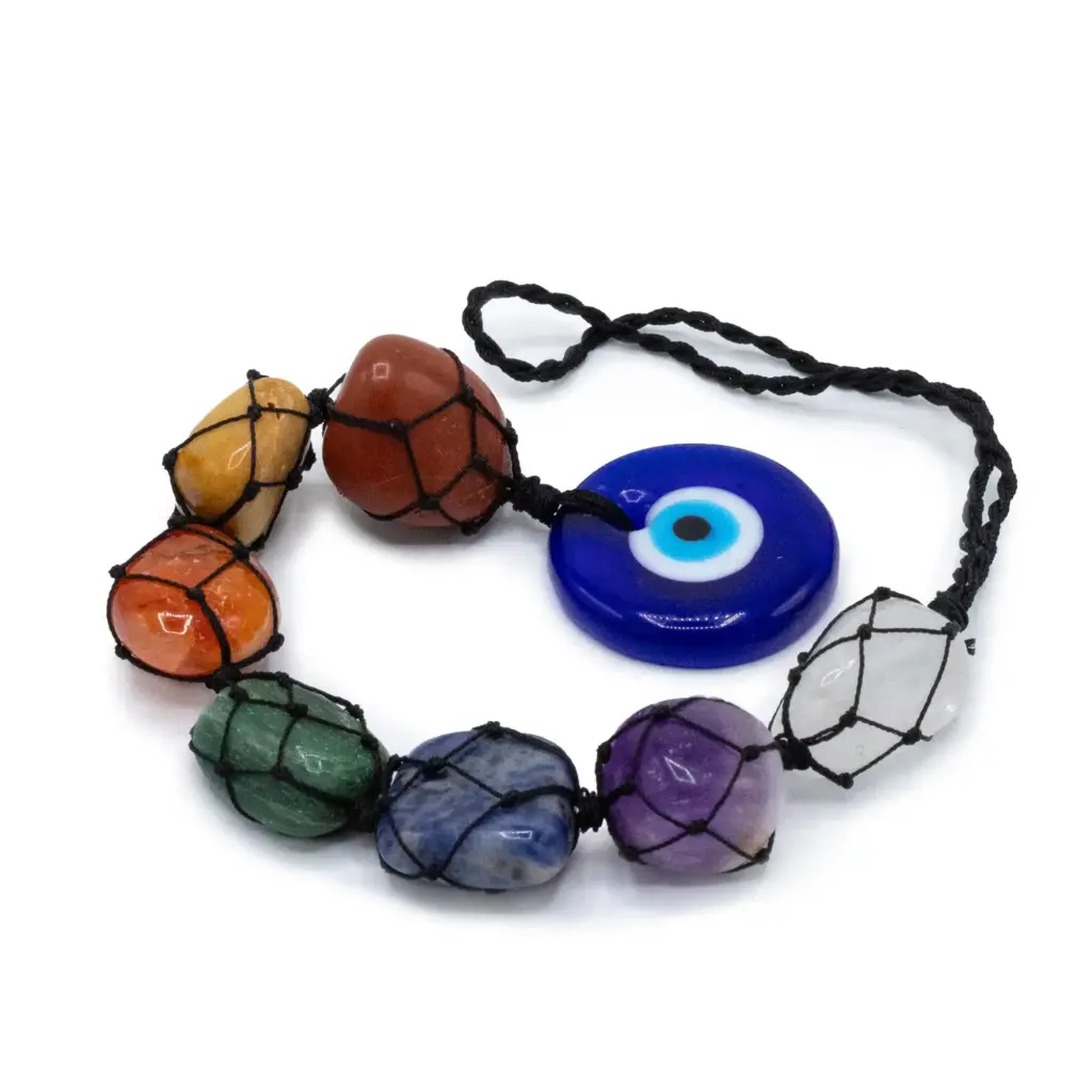 Hanging Chakra Stone Pendant – Evil Eye | www.artisangoods.co.uk Hanging Chakra Stone Pendant – Evil Eye | www.artisangoods.co.uk