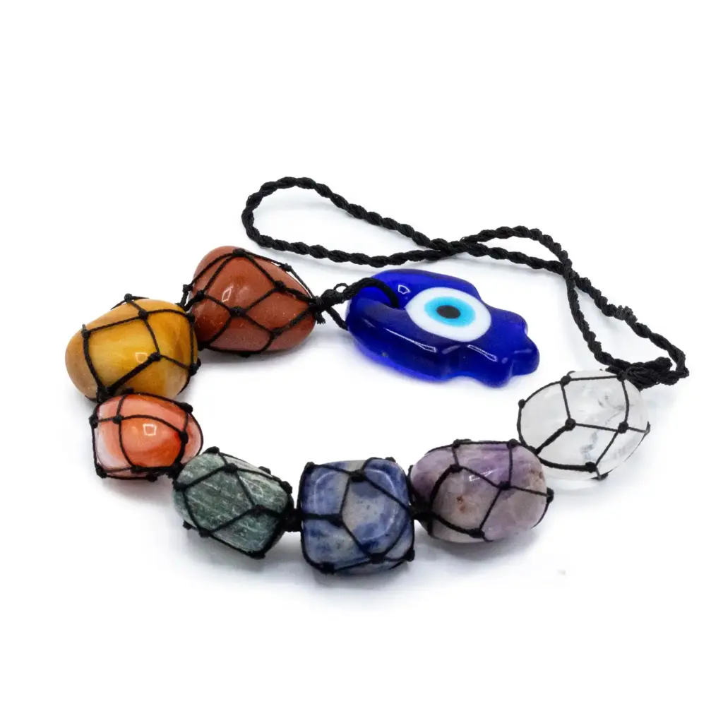 Hanging Chakra Stone Pendant – Hansa | www.artisangoods.co.uk Hanging Chakra Stone Pendant – Hansa | www.artisangoods.co.uk
