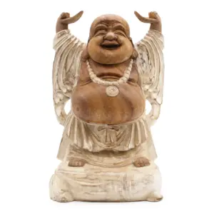 Happy Buddha Hands Up – Whitewash 40cm | www.artisangoods.co.uk 4