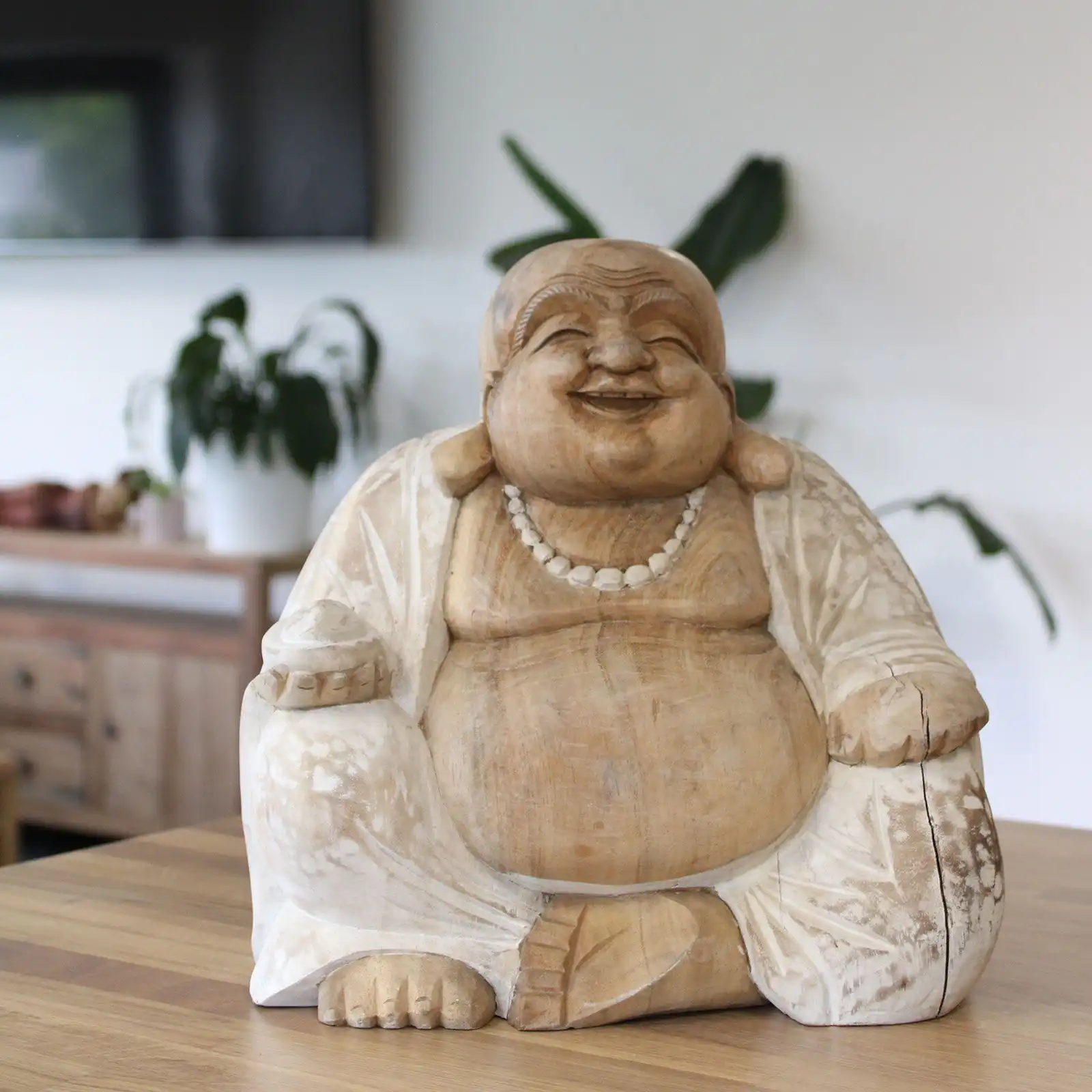 Happy Buddha – Whitewash 30cm | www.artisangoods.co.uk 7 Happy Buddha – Whitewash 30cm | www.artisangoods.co.uk 6