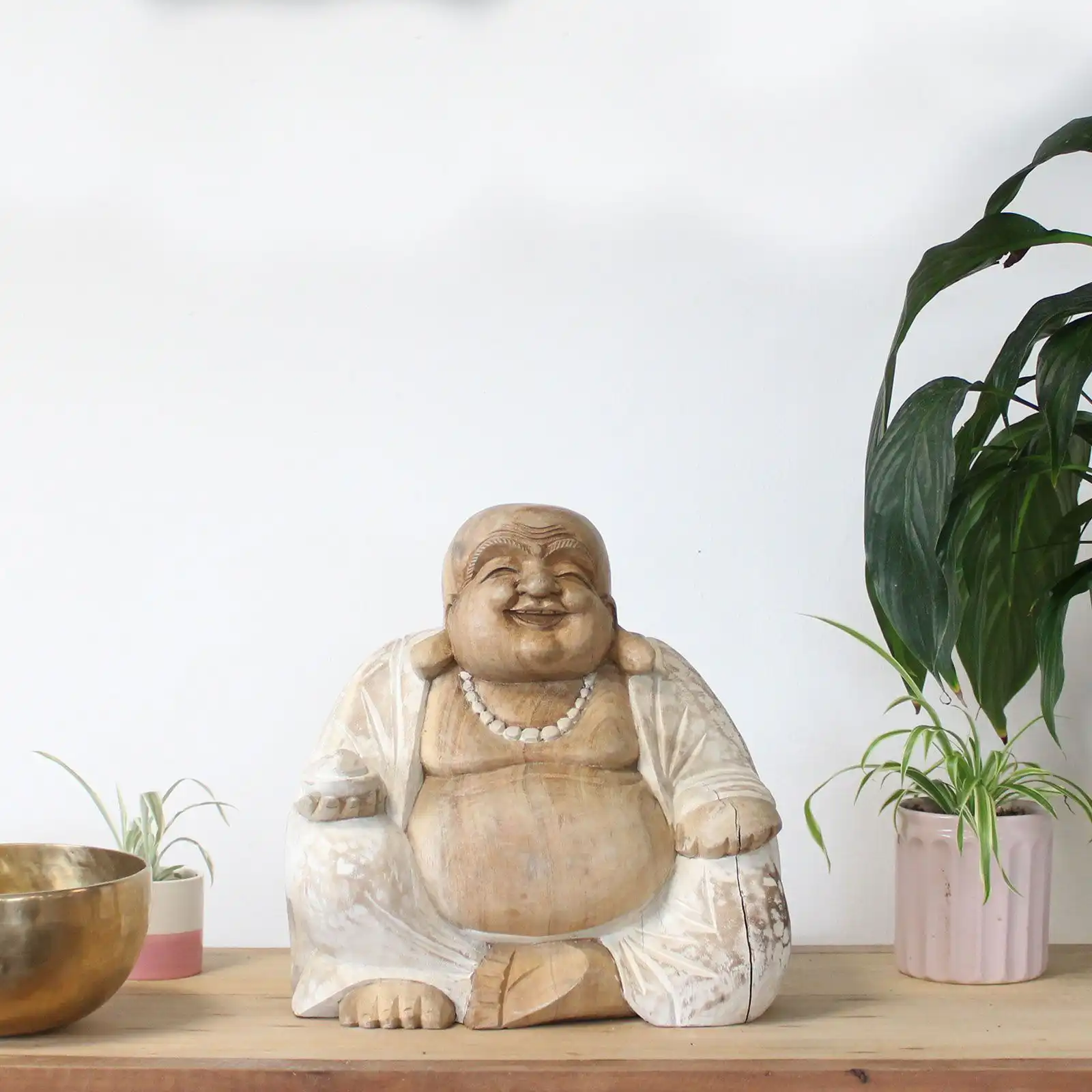 Happy Buddha – Whitewash 30cm | www.artisangoods.co.uk 5 Happy Buddha – Whitewash 30cm | www.artisangoods.co.uk 4
