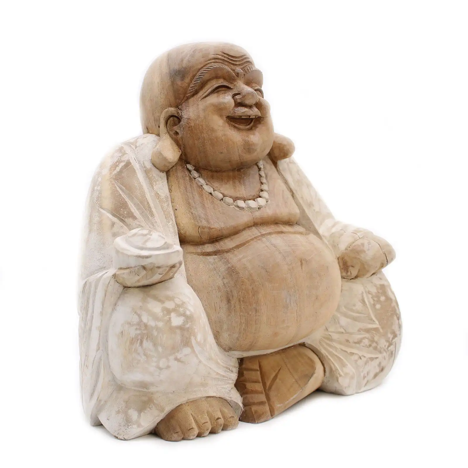 Happy Buddha – Whitewash 30cm | www.artisangoods.co.uk 4 Happy Buddha – Whitewash 30cm | www.artisangoods.co.uk 3