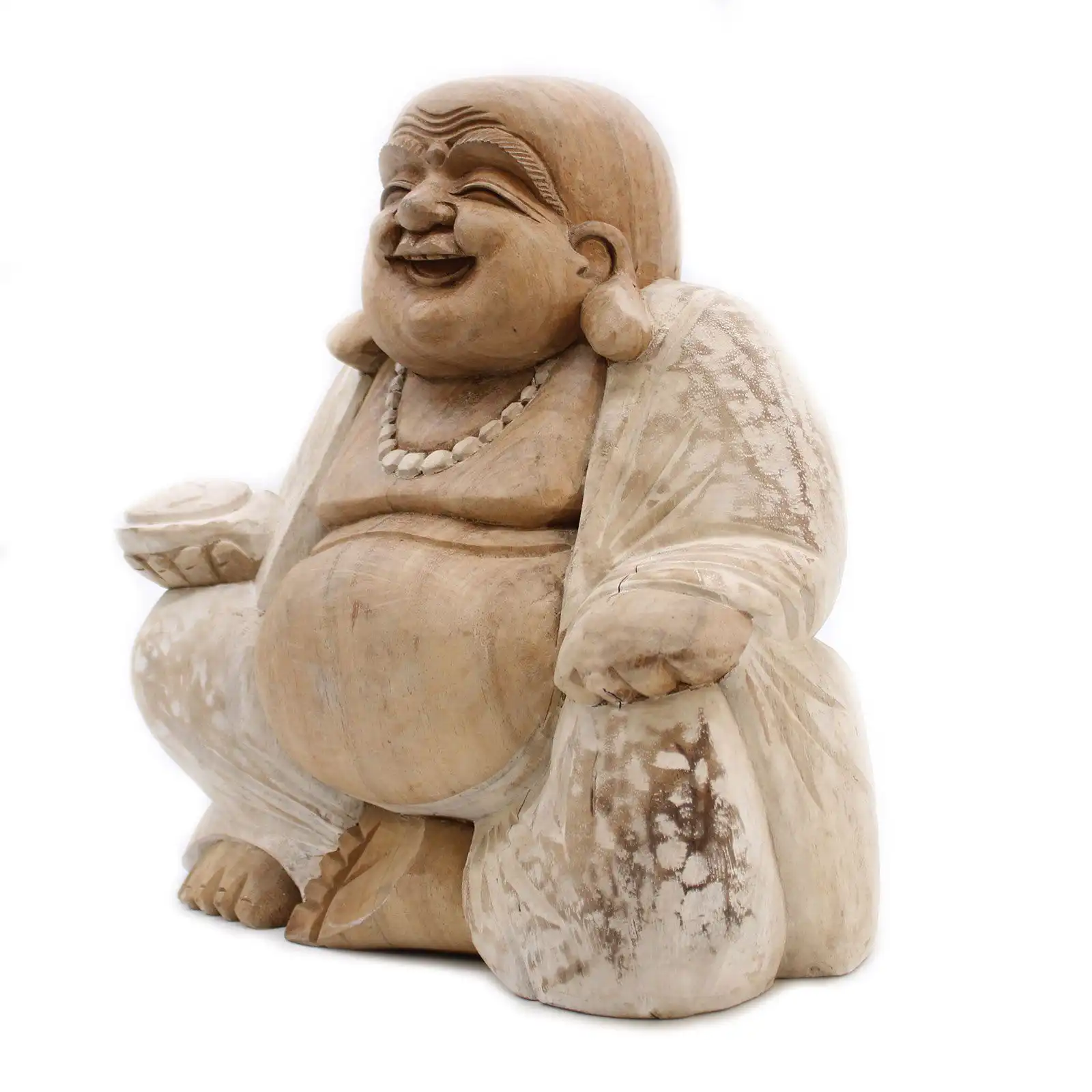 Happy Buddha – Whitewash 30cm | www.artisangoods.co.uk 3 Happy Buddha – Whitewash 30cm | www.artisangoods.co.uk 2