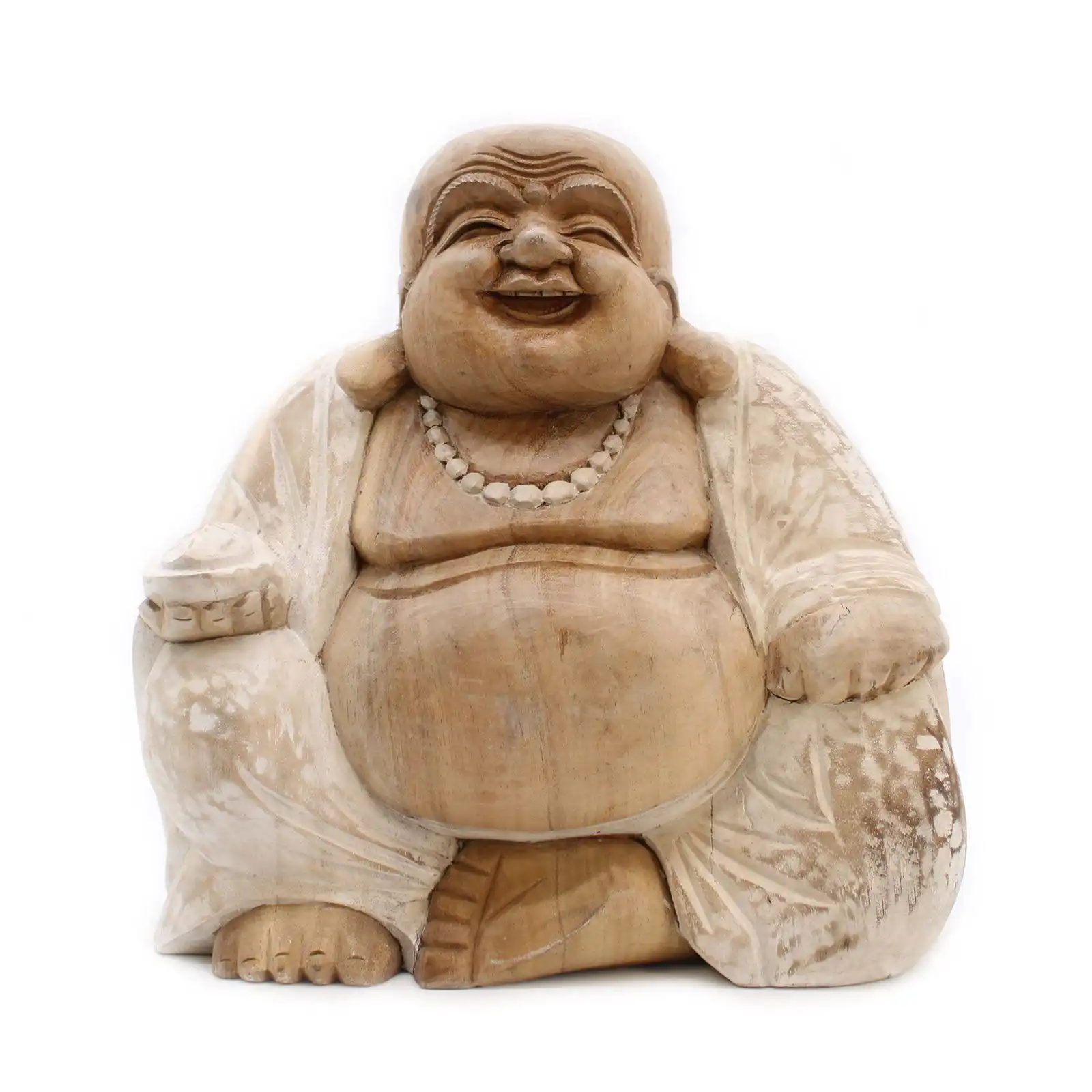 Happy Buddha – Whitewash 30cm | www.artisangoods.co.uk 2 Happy Buddha – Whitewash 30cm | www.artisangoods.co.uk 1