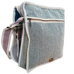 Hemp Laptop Messenger Bag – Curves | www.artisangoods.co.uk 4