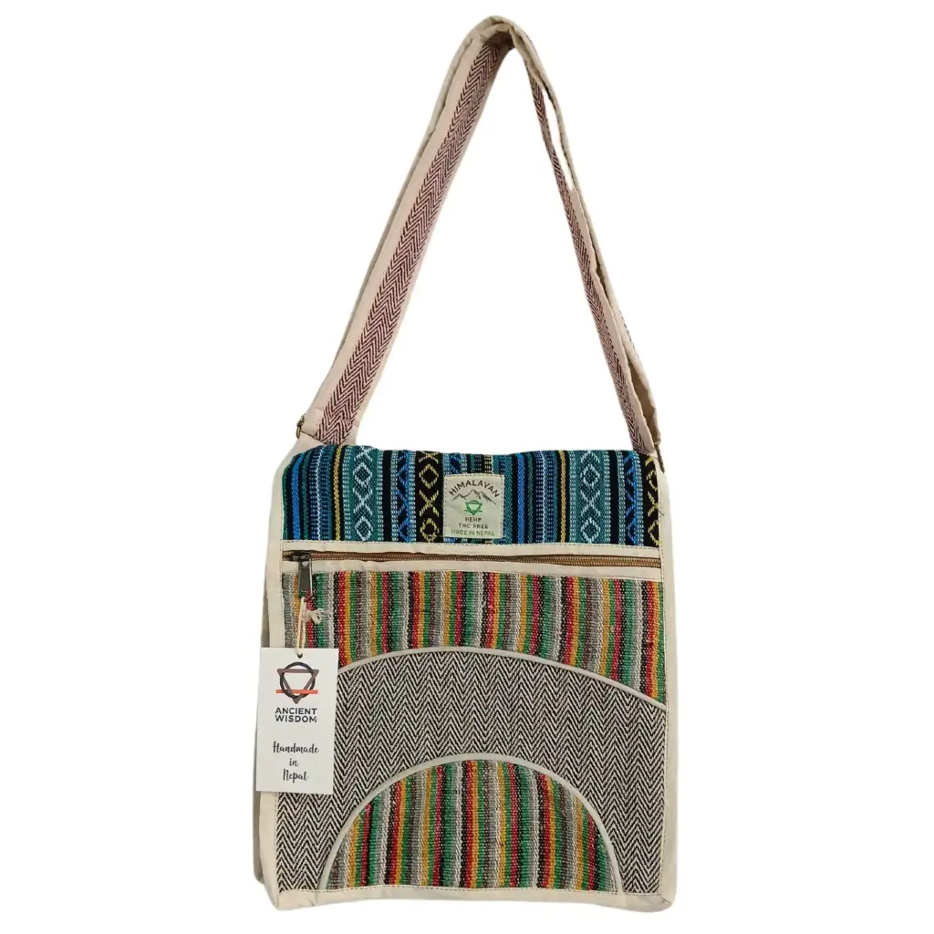 Hemp Laptop Messenger Bag – Curves | www.artisangoods.co.uk
